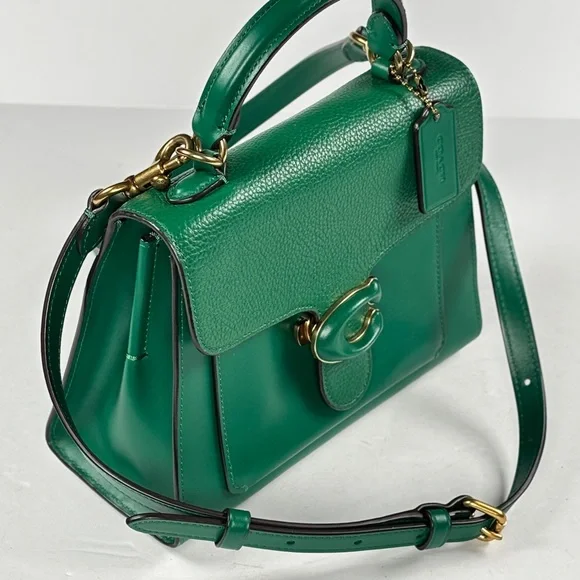 Coach Emerald Green tabby 20 Leather Satchel - Picture 9 of 16